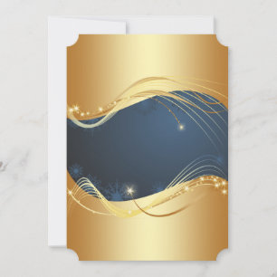 Cartes Pour Fêtes Annuelles Motif de Noël doré avec arrière - plan bleu...
