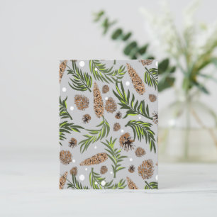 Cartes Pour Fêtes Annuelles Motif de Noël, Pinède enneigée 10
