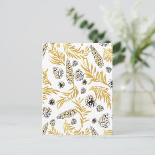 Cartes Pour Fêtes Annuelles Motif de Noël, Pinède enneigée 5