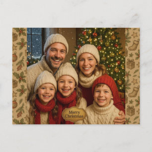 Cartes Pour Fêtes Annuelles Motif de Noël rustique et vintage