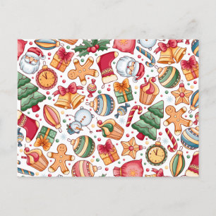 Cartes Pour Fêtes Annuelles Motif de Noël Vintage, Bonne année