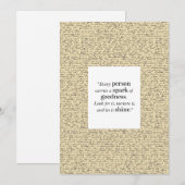 Cartes Pour Fêtes Annuelles Motif de script de devis Inspiration 5x7 (Devant / Derrière)
