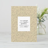 Cartes Pour Fêtes Annuelles Motif de script de devis Inspiration 5x7 (Debout devant)