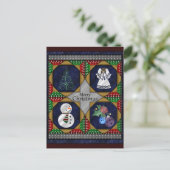 Cartes Pour Fêtes Annuelles Motif de surface de Noël (Debout devant)