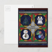 Cartes Pour Fêtes Annuelles Motif de surface de Noël (Devant / Derrière)