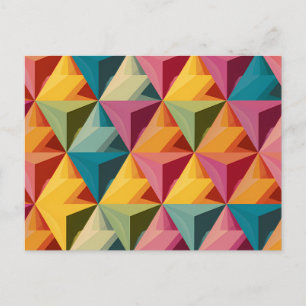 Cartes Pour Fêtes Annuelles Motif de triangle géométrique gras
