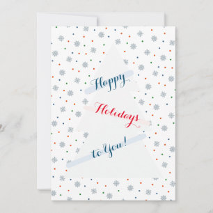 Cartes Pour Fêtes Annuelles Motif des flocons et des points d'hiver