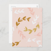 CARTES POUR FÊTES ANNUELLES MOTIF FEUILLE 4 (Devant / Derrière)