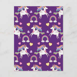 Cartes Pour Fêtes Annuelles Motif Funny Unicorn Magique Cheval mignon
