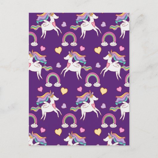Cartes Pour Fêtes Annuelles Motif Funny Unicorn Magique Cheval mignon (Devant)