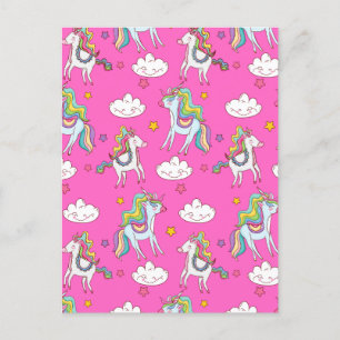 Cartes Pour Fêtes Annuelles Motif Funny Unicorn mignonne