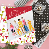 Cartes Pour Fêtes Annuelles Motif Geo Triangles moderne Cheval Script Photo