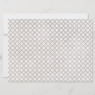 Cartes Pour Fêtes Annuelles Motif géométrique islamique beige