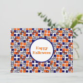 Cartes Pour Fêtes Annuelles motif ludique sur le thème d'Halloween (Debout devant)