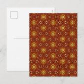 Cartes Pour Fêtes Annuelles Motif Masala Brown épicé (Devant / Derrière)