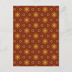 Cartes Pour Fêtes Annuelles Motif Masala Brun Jaune Piquant