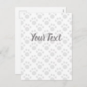 Cartes Pour Fêtes Annuelles Motif mignon Paw (Devant / Derrière)
