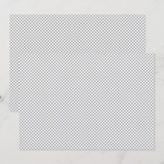 Cartes Pour Fêtes Annuelles Motif minimal à pois gris (Devant / Derrière)