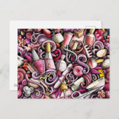 Cartes Pour Fêtes Annuelles Motif Nail Studio (Devant / Derrière)