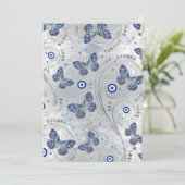 Cartes Pour Fêtes Annuelles Motif oeil papillon sur perle (Debout devant)