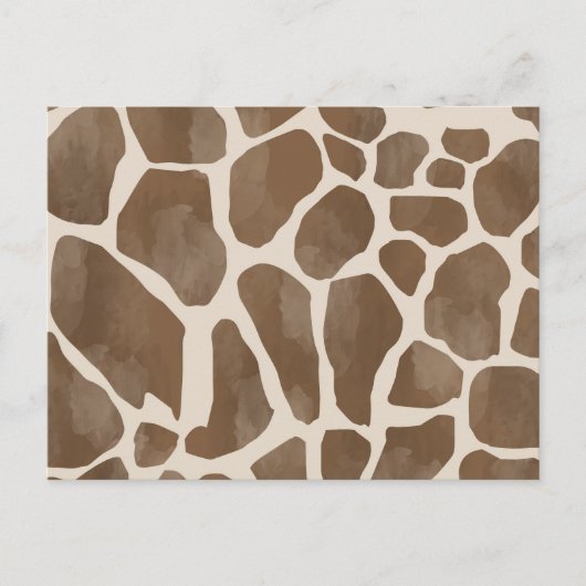 Cartes Pour Fêtes Annuelles Motif Poster de animal de Giraffe d'aquarelle (Devant)