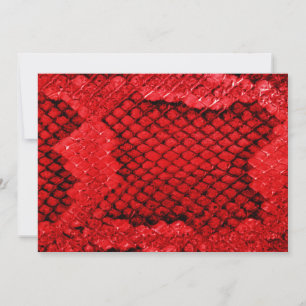 Cartes Pour Fêtes Annuelles Motif poster de animal rouge peau de serpent exot