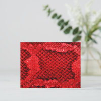 Motif poster de animal rouge peau de serpent exot