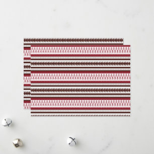 Cartes Pour Fêtes Annuelles motif rayé rouge et blanc