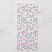 Cartes Pour Fêtes Annuelles Motif répété mignon des oiseaux de cygne (Devant / Derrière)