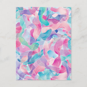 Cartes Pour Fêtes Annuelles Motif ruban abstrait pastel