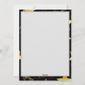 Cartes Pour Fêtes Annuelles Motif sans couture avec des étoiles dorées (Dos)