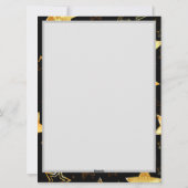 Cartes Pour Fêtes Annuelles Motif sans couture avec étoiles d'or (Dos)
