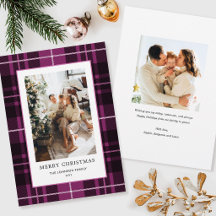 Motif Tartan de Noël Famille Photo Tartan Plat Pou