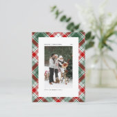 Cartes Pour Fêtes Annuelles Motif vert classique Joyeux Noël photo (Debout devant)