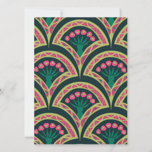 Cartes Pour Fêtes Annuelles motif vert en forme de coque