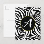 Cartes Pour Fêtes Annuelles Motif Zèbre (Devant / Derrière)