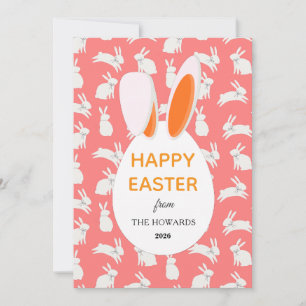 Cartes Pour Fêtes Annuelles Motifs de lapin modernes élégants Photo de Joyeuse