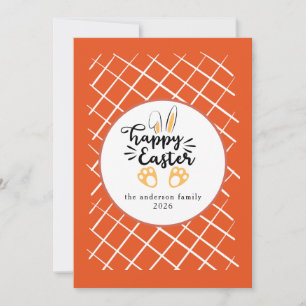 Cartes Pour Fêtes Annuelles Motifs de lapin modernes élégants Photo de Pâques 
