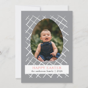 Cartes Pour Fêtes Annuelles Motifs de lapin modernes élégants Photo de Pâques 