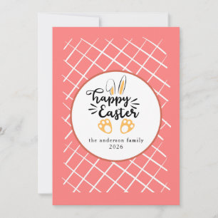 Cartes Pour Fêtes Annuelles Motifs de lapin modernes élégants Photo de Pâques