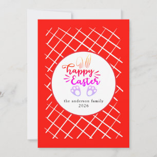 Cartes Pour Fêtes Annuelles Motifs de lapin modernes élégants Photo de Pâques