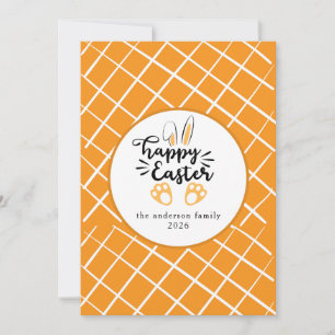 Cartes Pour Fêtes Annuelles Motifs de lapin modernes élégants Photo de Pâques 