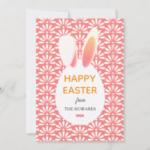 Cartes Pour Fêtes Annuelles Motifs de lapin modernes élégants Photo de Pâques 