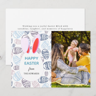 Cartes Pour Fêtes Annuelles Motifs modernes élégants Photo de Pâques joyeuses