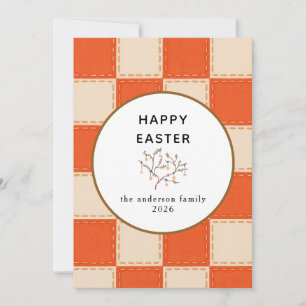 Cartes Pour Fêtes Annuelles Motifs orange modernes élégants Photo de Pâques jo