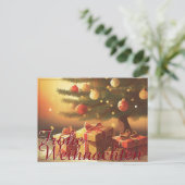 Cartes Pour Fêtes Annuelles Motiv, mit Geschenken unterm Weihnachtsbaum 37016 (Debout devant)