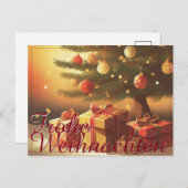 Cartes Pour Fêtes Annuelles Motiv, mit Geschenken unterm Weihnachtsbaum 37016 (Devant / Derrière)