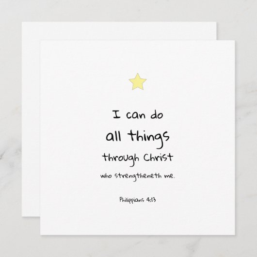 Cartes Pour Fêtes Annuelles Motivation Encourageant Bible Verse Citation Card (Devant / Derrière)