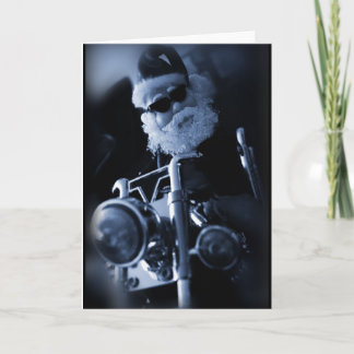 Cartes Pour Fêtes Annuelles Moto père Noël