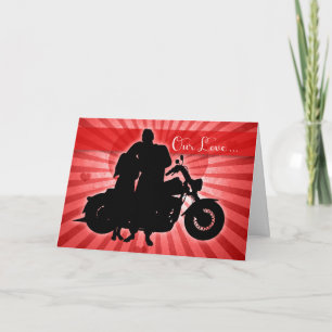 Cartes Pour Fêtes Annuelles Moto Rider Valentine's Day